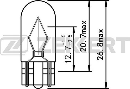 Zekkert LP-1143 - Лампа накаливания, фонарь указателя поворота autosila-amz.com