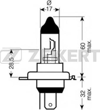 Zekkert lp1142 - Лампа накаливания, основная фара autosila-amz.com