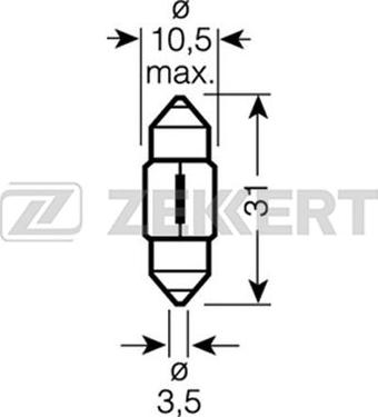 Zekkert LP-1106 - Лампа накаливания, освещение салона autosila-amz.com