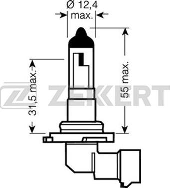 Zekkert LP-1136 - Лампа накаливания, основная фара autosila-amz.com