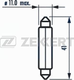 Zekkert LP-1133 - Лампа накаливания, задний габаритный фонарь autosila-amz.com