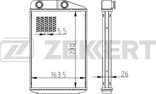 Zekkert MK-5049 - Теплообменник, отопление салона autosila-amz.com