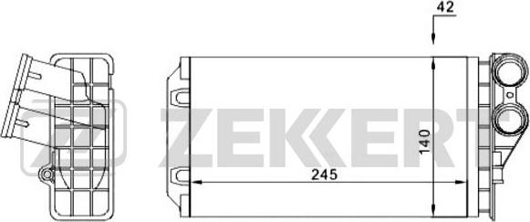 Zekkert MK-5044 - Теплообменник, отопление салона autosila-amz.com