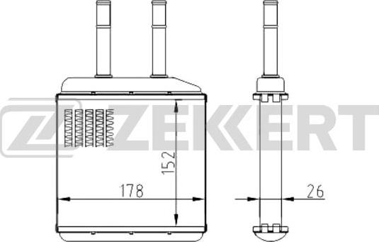 Zekkert MK-5041 - Теплообменник, отопление салона autosila-amz.com