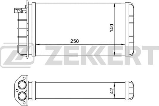 Zekkert MK-5048 - Теплообменник, отопление салона autosila-amz.com