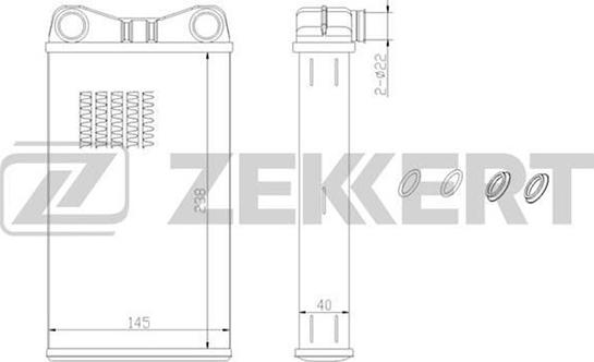 Zekkert MK-5043 - Теплообменник, отопление салона autosila-amz.com