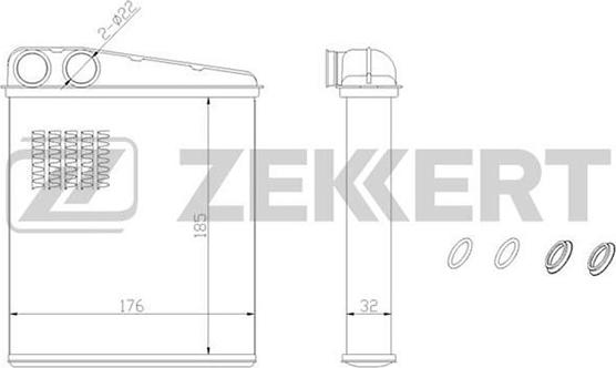 Zekkert MK-5054 - Теплообменник, отопление салона autosila-amz.com