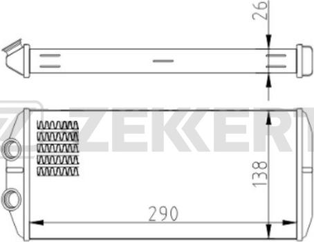 Zekkert MK-5051 - Теплообменник, отопление салона autosila-amz.com