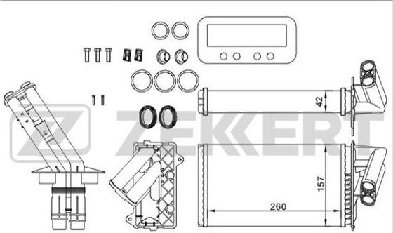 Zekkert MK-5069 - Теплообменник, отопление салона autosila-amz.com