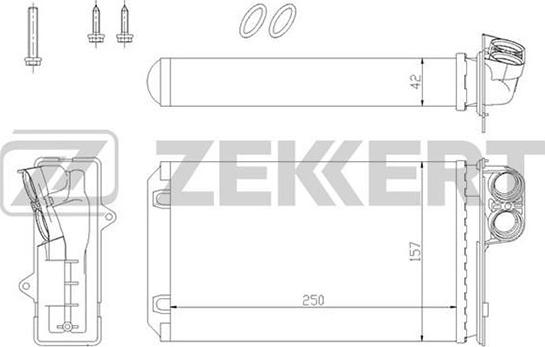 Zekkert MK-5067 - Теплообменник, отопление салона autosila-amz.com