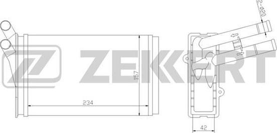 Zekkert MK-5009 - Теплообменник, отопление салона autosila-amz.com