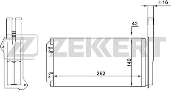 Zekkert MK-5008 - Теплообменник, отопление салона autosila-amz.com