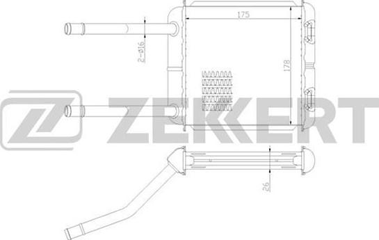 Zekkert MK-5003 - Теплообменник, отопление салона autosila-amz.com