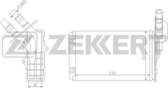 Zekkert MK-5019 - Теплообменник, отопление салона autosila-amz.com