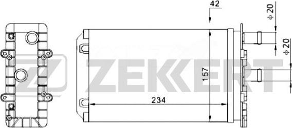 Zekkert MK-5015 - Теплообменник, отопление салона autosila-amz.com
