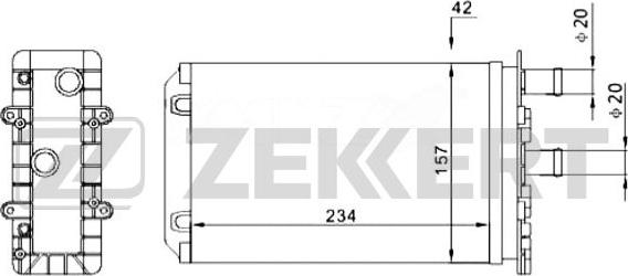 Zekkert MK-5015 - Радиатор отоп. VW Transporter IV 90- autosila-amz.com