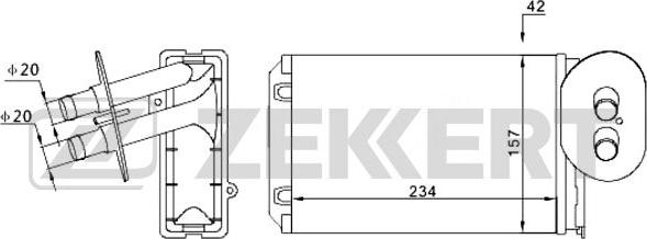 Zekkert MK-5016 - Теплообменник, отопление салона autosila-amz.com