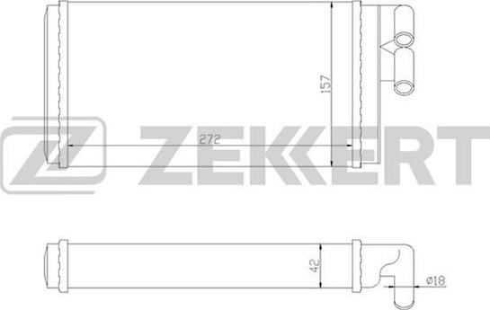 Zekkert MK-5010 - Теплообменник, отопление салона autosila-amz.com