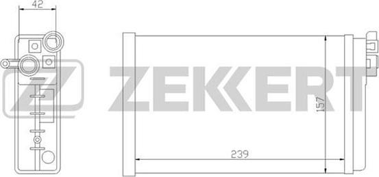 Zekkert MK-5011 - Радиатор отопителя Opel Omega A 86-, Senator B 87- autosila-amz.com