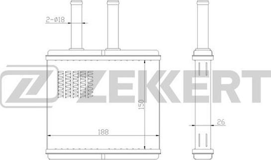 Zekkert MK-5012 - Теплообменник, отопление салона autosila-amz.com