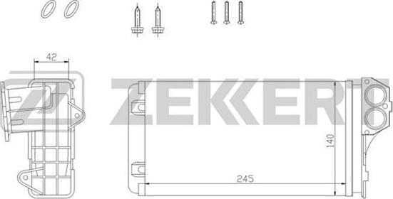 Zekkert MK-5088 - Теплообменник, отопление салона autosila-amz.com