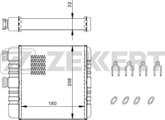 Zekkert MK-5087 - Теплообменник, отопление салона autosila-amz.com