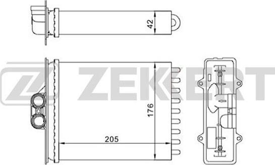 Zekkert MK-5034 - Теплообменник, отопление салона autosila-amz.com