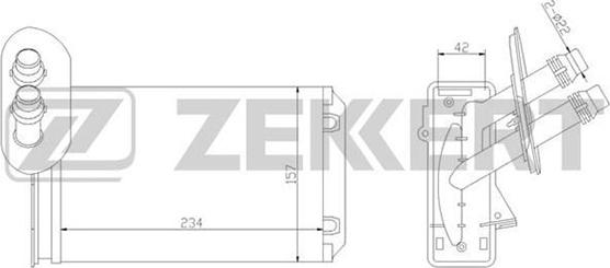 Zekkert MK-5035 - Теплообменник, отопление салона autosila-amz.com