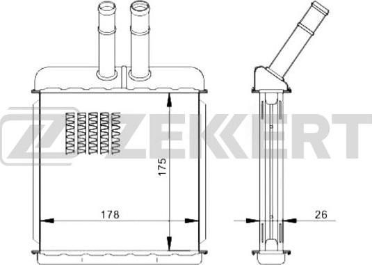 Zekkert MK-5038 - Теплообменник, отопление салона autosila-amz.com