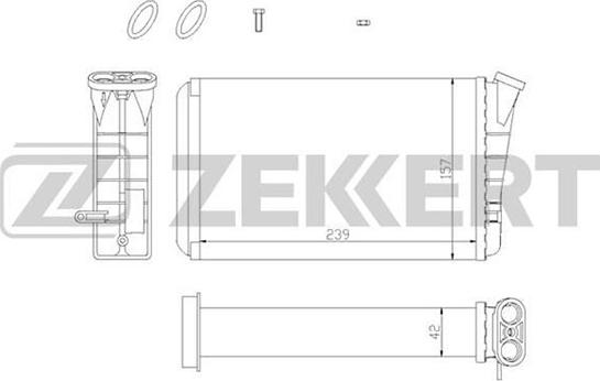 Zekkert MK-5028 - Теплообменник, отопление салона autosila-amz.com