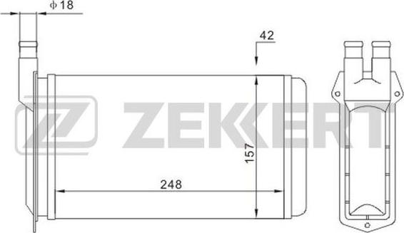 Zekkert MK-5108 - Теплообменник, отопление салона autosila-amz.com