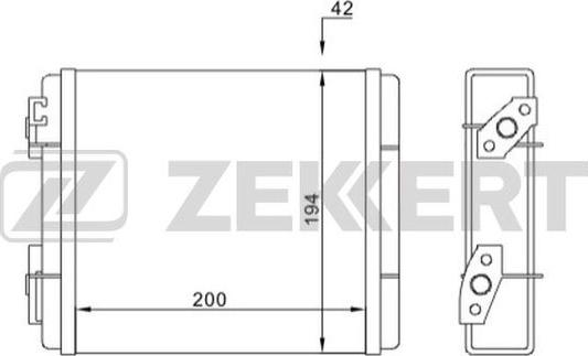 Zekkert MK-5107 - Теплообменник, отопление салона autosila-amz.com