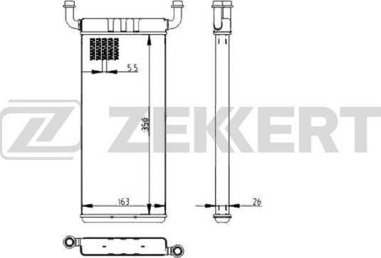 Zekkert MK-5118 - Теплообменник, отопление салона autosila-amz.com