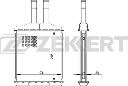 Zekkert MK-5117 - Теплообменник, отопление салона autosila-amz.com