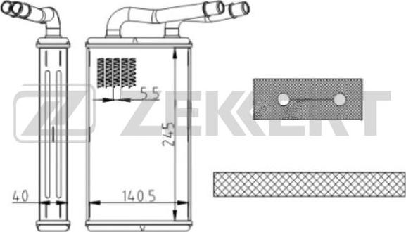 Zekkert MK-5130 - Теплообменник, отопление салона autosila-amz.com