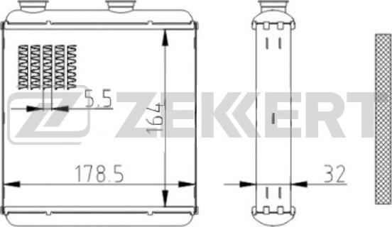 Zekkert MK-5131 - Теплообменник, отопление салона autosila-amz.com