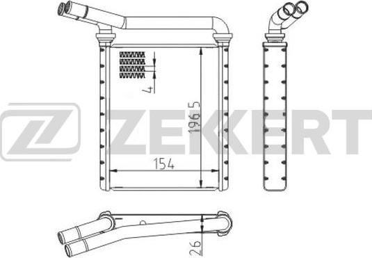 Zekkert MK-5137 - Теплообменник, отопление салона autosila-amz.com