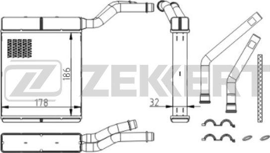Zekkert MK-5129 - Теплообменник, отопление салона autosila-amz.com
