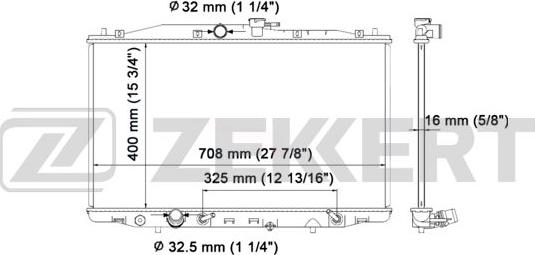 Zekkert MK-1449 - Радиатор, охлаждение двигателя autosila-amz.com