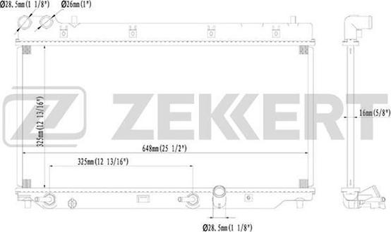 Zekkert MK-1440 - Радиатор, охлаждение двигателя autosila-amz.com