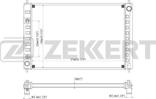 Zekkert MK-1489 - Радиатор, охлаждение двигателя autosila-amz.com