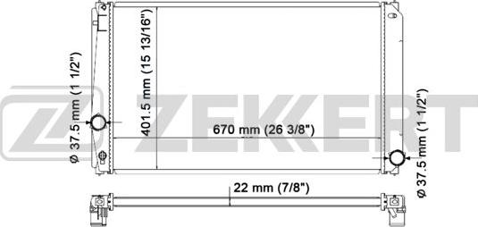 Zekkert MK-1472 - Радиатор, охлаждение двигателя autosila-amz.com