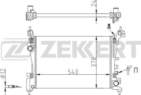 Zekkert MK-1559 - Радиатор, охлаждение двигателя autosila-amz.com