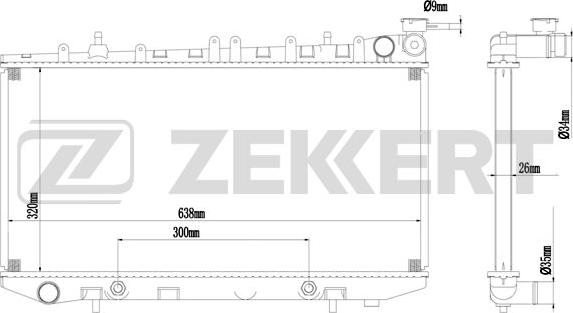 Zekkert MK-1567 - Радиатор, охлаждение двигателя autosila-amz.com