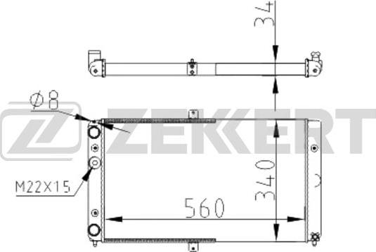 Zekkert MK-1506 - Радиатор, охлаждение двигателя autosila-amz.com