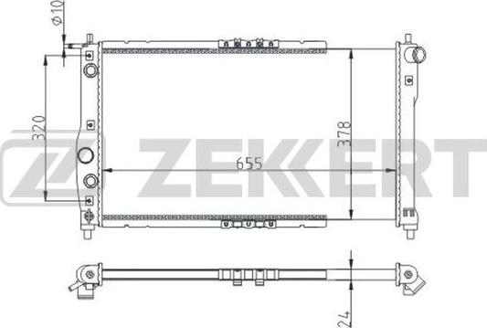 Zekkert MK-1515 - Радиатор, охлаждение двигателя autosila-amz.com