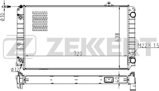 Zekkert MK-1512 - Радиатор, охлаждение двигателя autosila-amz.com