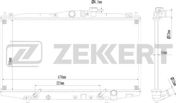 Zekkert MK-1589 - Радиатор, охлаждение двигателя autosila-amz.com