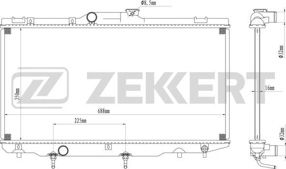 Zekkert MK-1583 - Радиатор, охлаждение двигателя autosila-amz.com