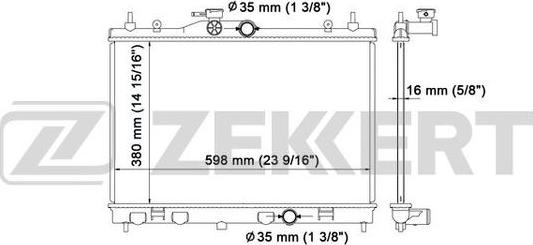 Zekkert MK-1532 - Радиатор, охлаждение двигателя autosila-amz.com